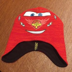 Disney Cars McQueen toddler red fleece lined hat